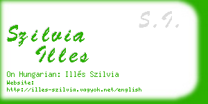 szilvia illes business card