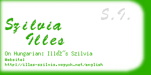 szilvia illes business card